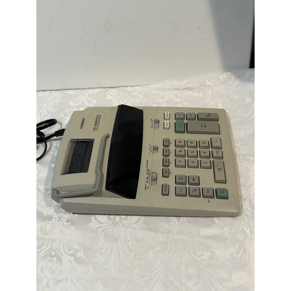 Casio Vintage FR-2650 Plus Tax & Exchange Desktop Printing Calculator